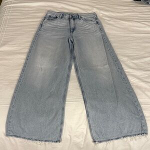 rag & bone Light Wash Wide-Leg Jeans
